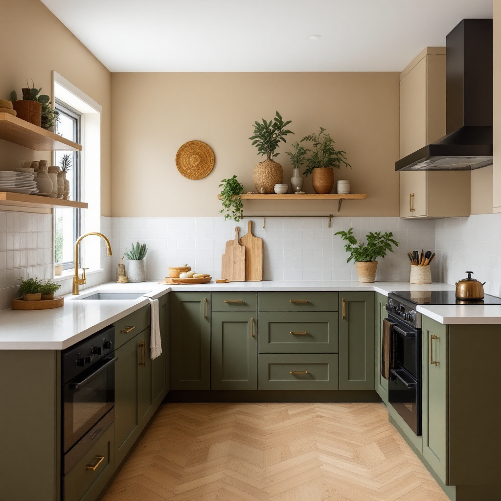 Peinture beige sable cuisine